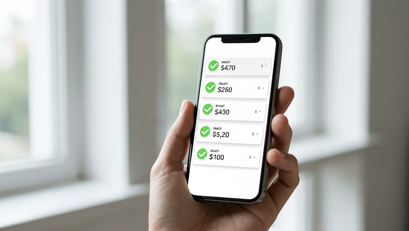 Smartphone showing financial data and interest rate graphs