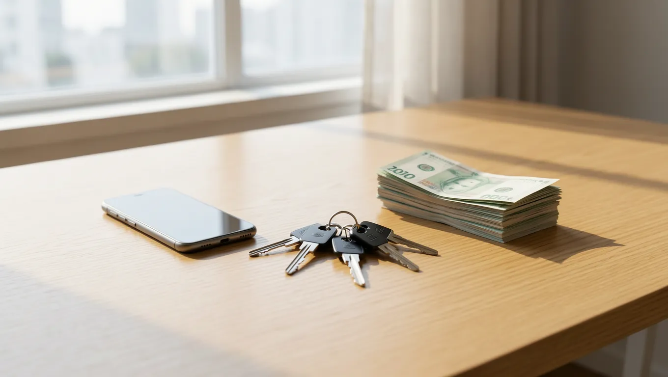A smartphone showing a successful transaction for a digital cash advance online setup.